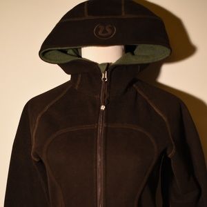 Lululemon Hoodie Brown with Green Fleece Lining